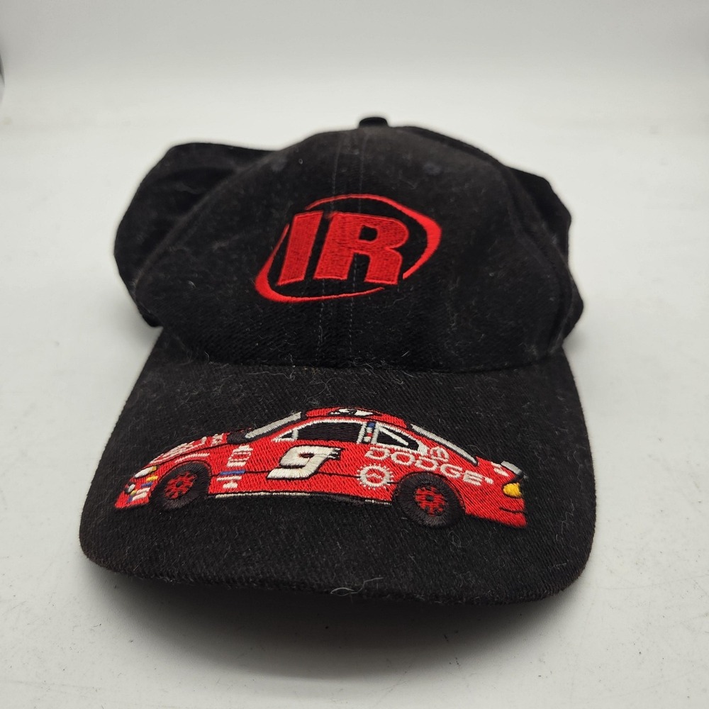Cyrk Hat Cap Strap Back Black IR Dodge Race Car NASCAR Embroidered Mens One Size